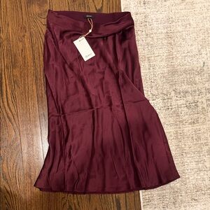 Quince Deep Burgundy Midi Skirt